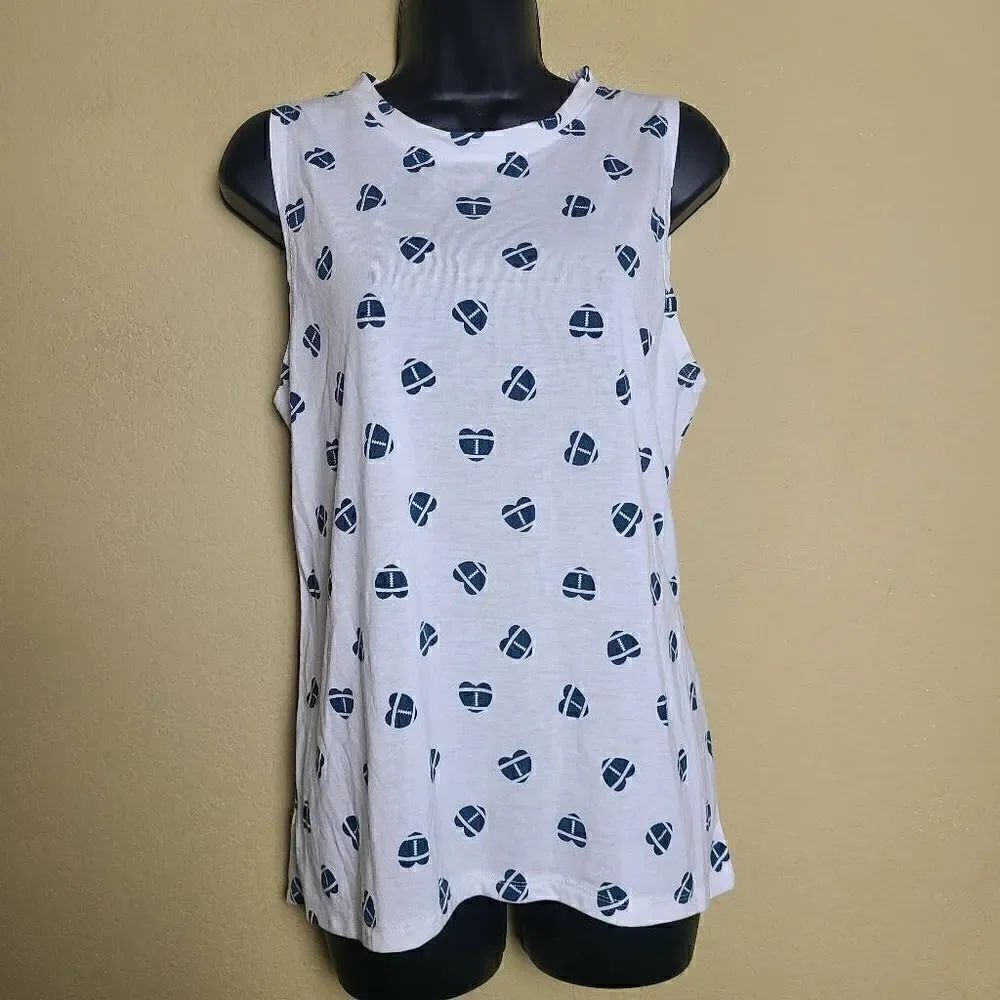 Modern Lux Football Heart Top